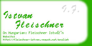 istvan fleischner business card